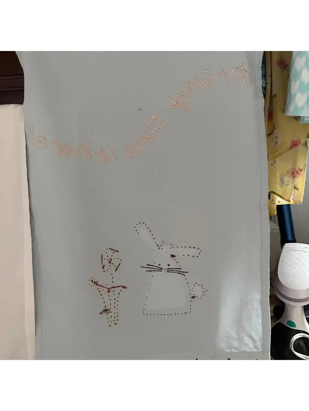 Sur La Table Easter Embroidered Appliqué Cotton Tea Towels set of 3 NWT